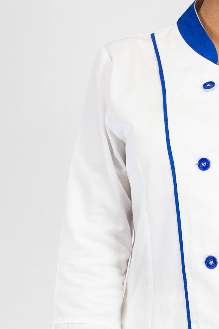 1-Kuvarska uniforma zenska PLEASURE Belo plava