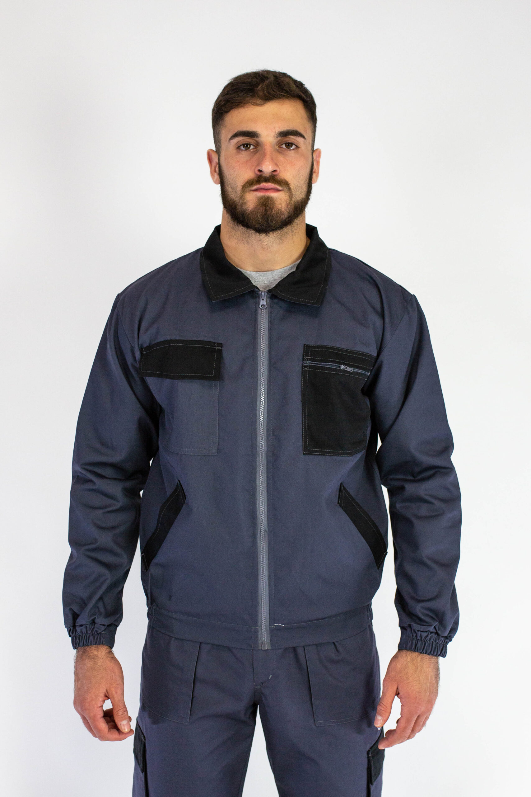 10-Radna bluza WORK D-11 Sivo crna