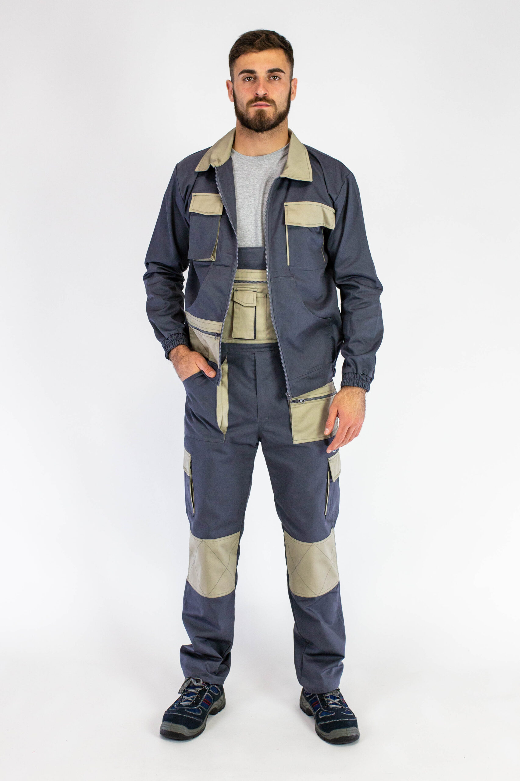 11-Radna uniforma komplet WORK D-10 Siva