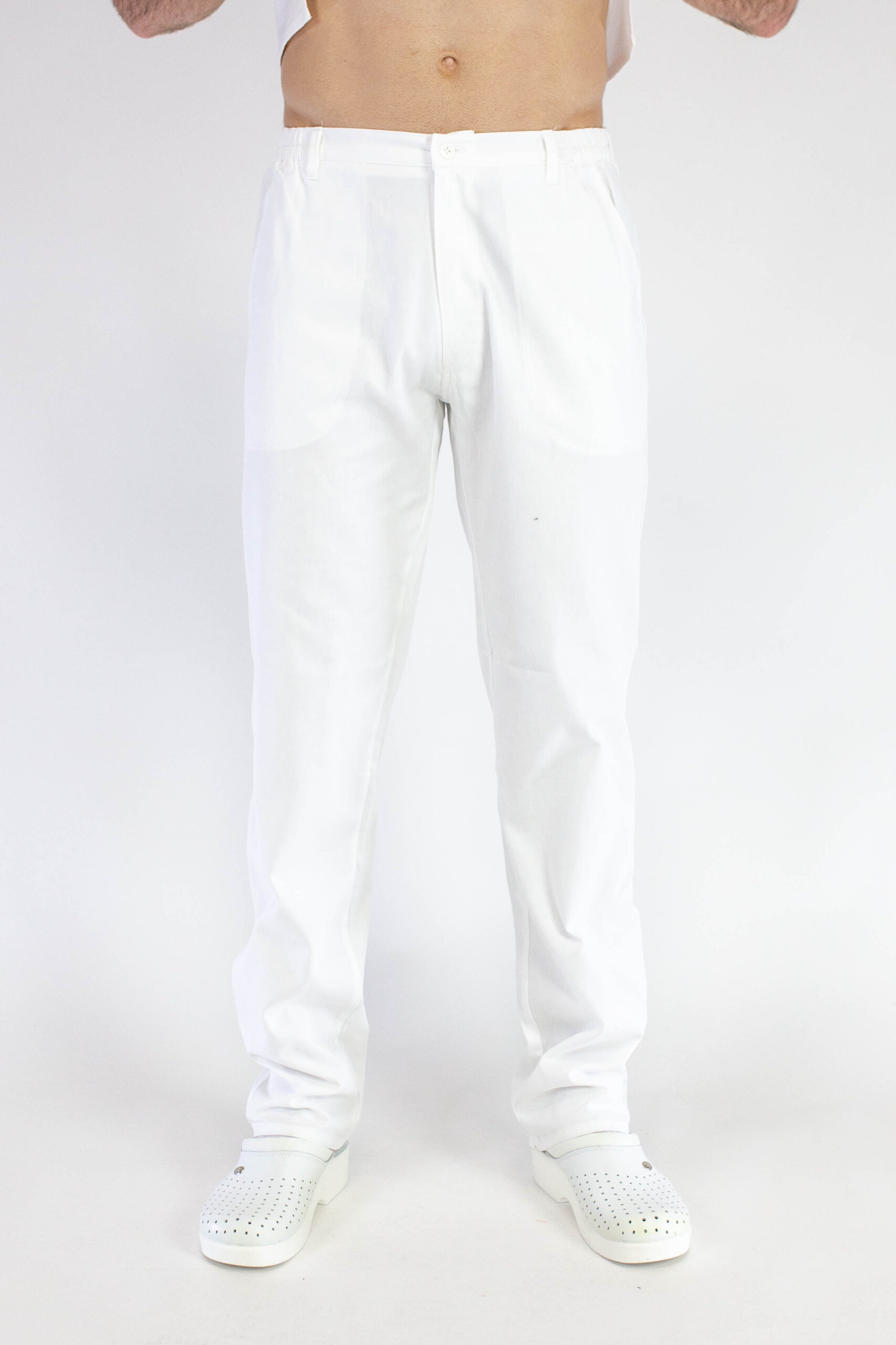 27-MEdicinske pantalone muške MEDIC MM Bele