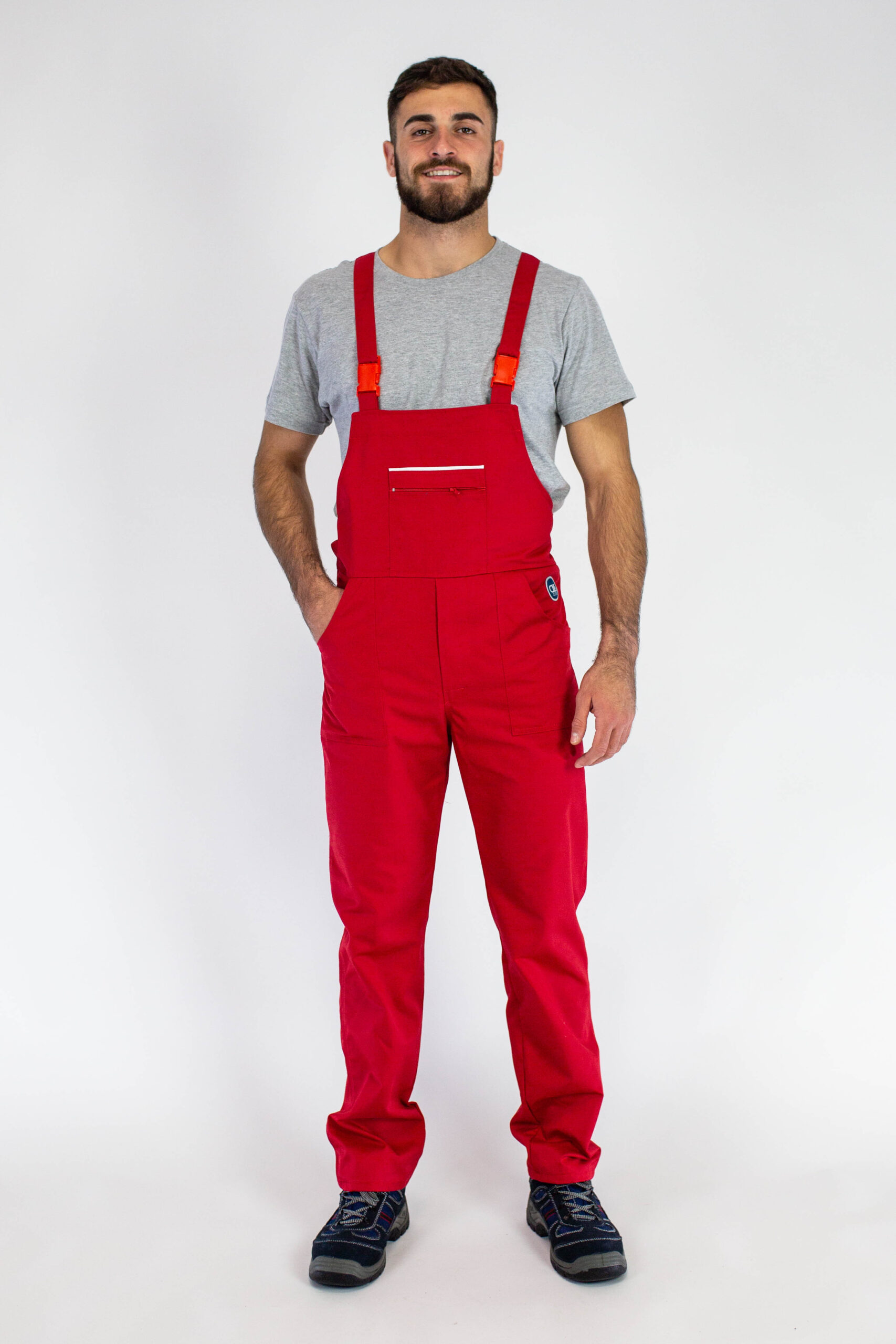 7 - Radni polukombinezon WORK D-19 Crvena