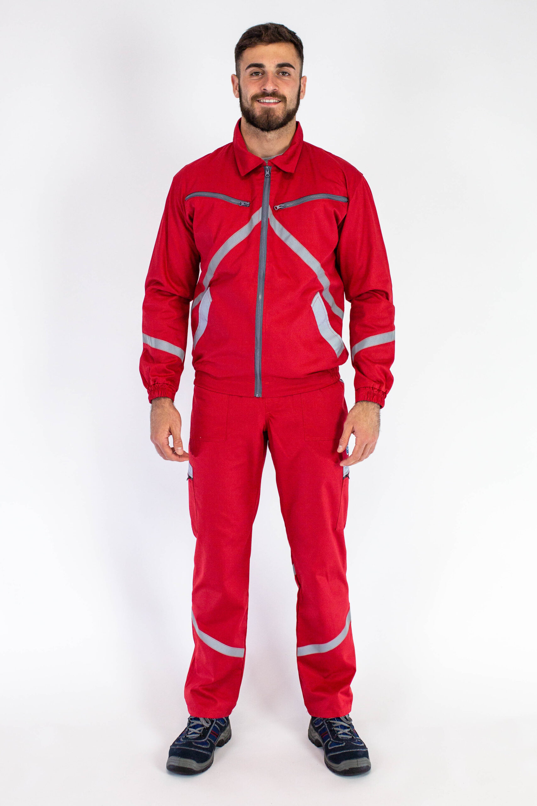 9-Radna uniforma komplet WORK D-23 Crvena